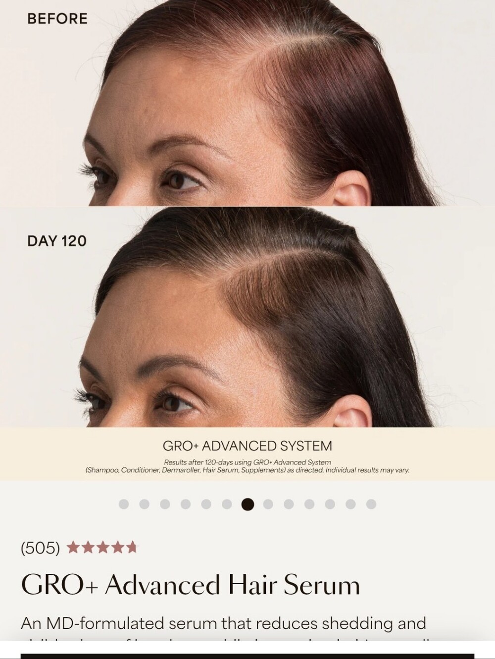 Authentic GRO+ Advanced Hair Serum - 30 mL X 2 Bundle Vegamour - Picture 7 of 8